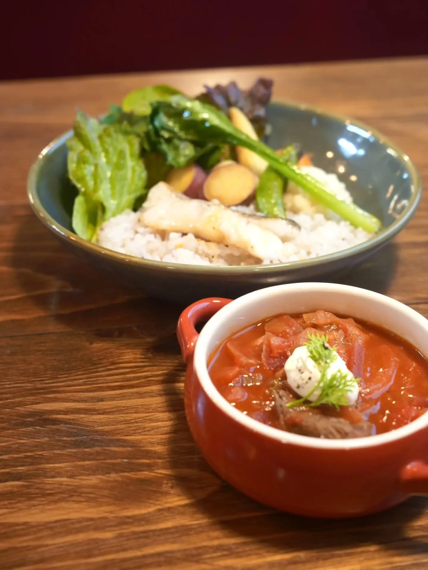 【2月／ボルシチと鱈の塩麹焼きプレート🌿】